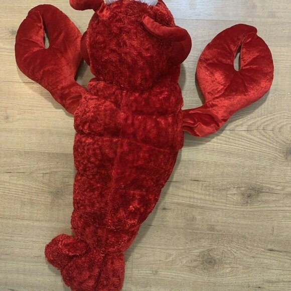 Vintage DAN DEE Jumbo Lobster 32" Red Shimmer Big Lips Toy Plush bin LL - Picture 6 of 6